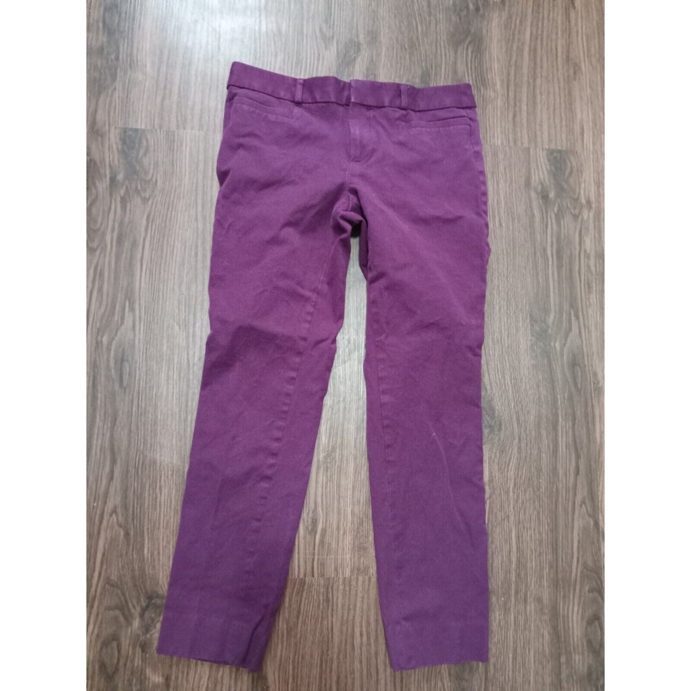 Banana Republic Sloan Fit Pant Trousers Womans 2 Dark Plum Purple Ankle Midrise